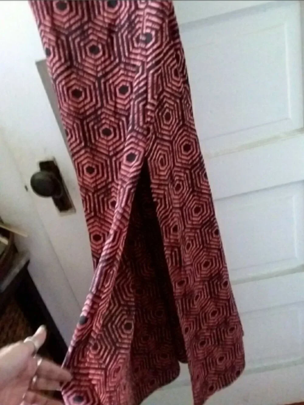 NWT Urban Outfitters Red Geometric Spaghetti Strap Maxi Dress